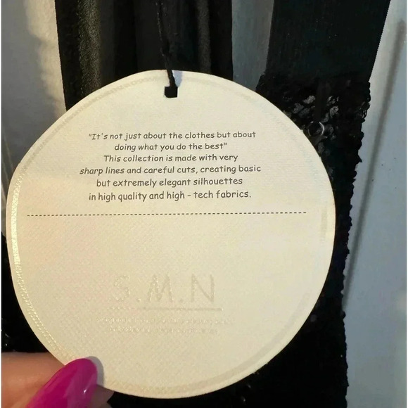 S.M.N Chain Swim Coverup Dress Black OneSize NWT Edgy Fun Chain Necklace Detail - Picture 5 of 16